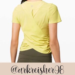 Lululemon Run Off Route Short Sleeve-Lemon Vibe